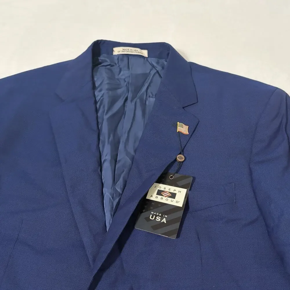 Joseph Abboud Mens Size 44 X-Long Blue Suit Coat Jacket Blazer New w Tags READ